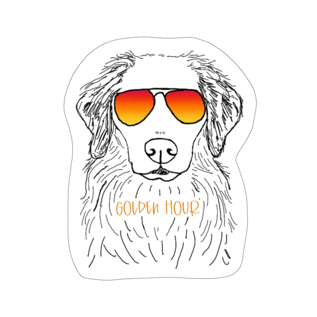 Happy Golden Hour! This sticker is perfect for your water bottle on trips to catch that golden lighting with your golden retriever! Perfect gift for that golden lover in your life.