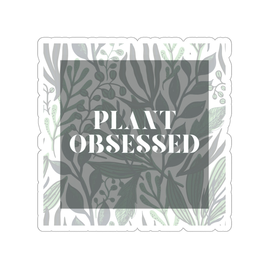 Calling all plant lovers. This plant obsessed sticker has a gorgeous plant leaf design with the phrase Plant Obsessed. Whether you are just starting out your plant journey or your living space has become a jungle, this sticker is for you.