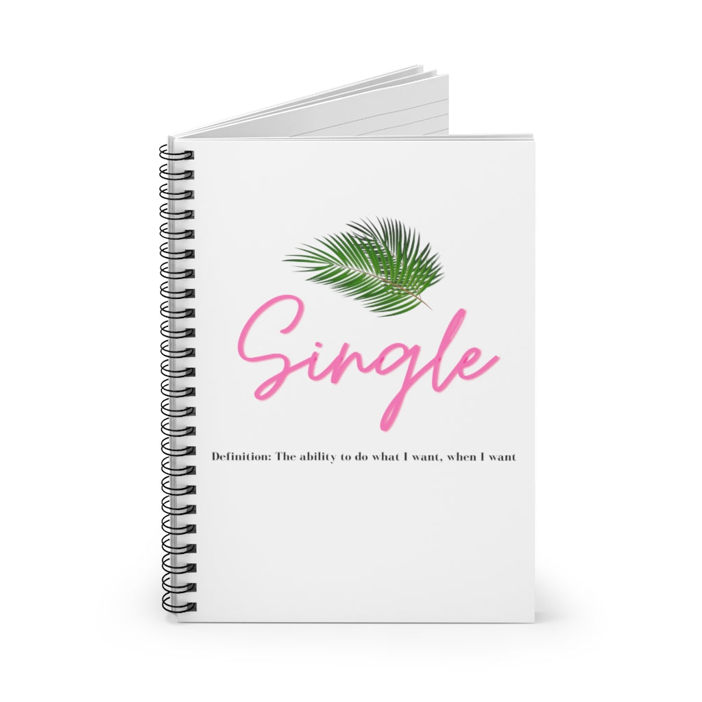 One of the best parts of being single is doing what you want, when you want.  This trendy notebook features a palm leaf and the perfect definition of single.  Giving off all the Beverly Hills vibes, you will get all the compliments left and right, and hey, you might get a few dates out of it too (wink, wink!) This journal has 118 ruled line single pages for you to fill up!