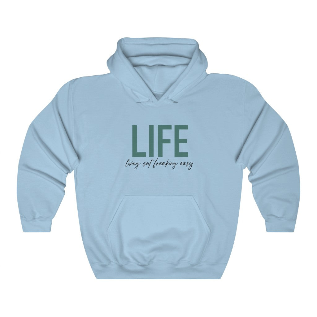 LIFE...Living isn't fricking easy! This funny hoodie sweatshirt is a great way to show your personal sense of humor! Also makes a perfect gift for that funny friend in your life!