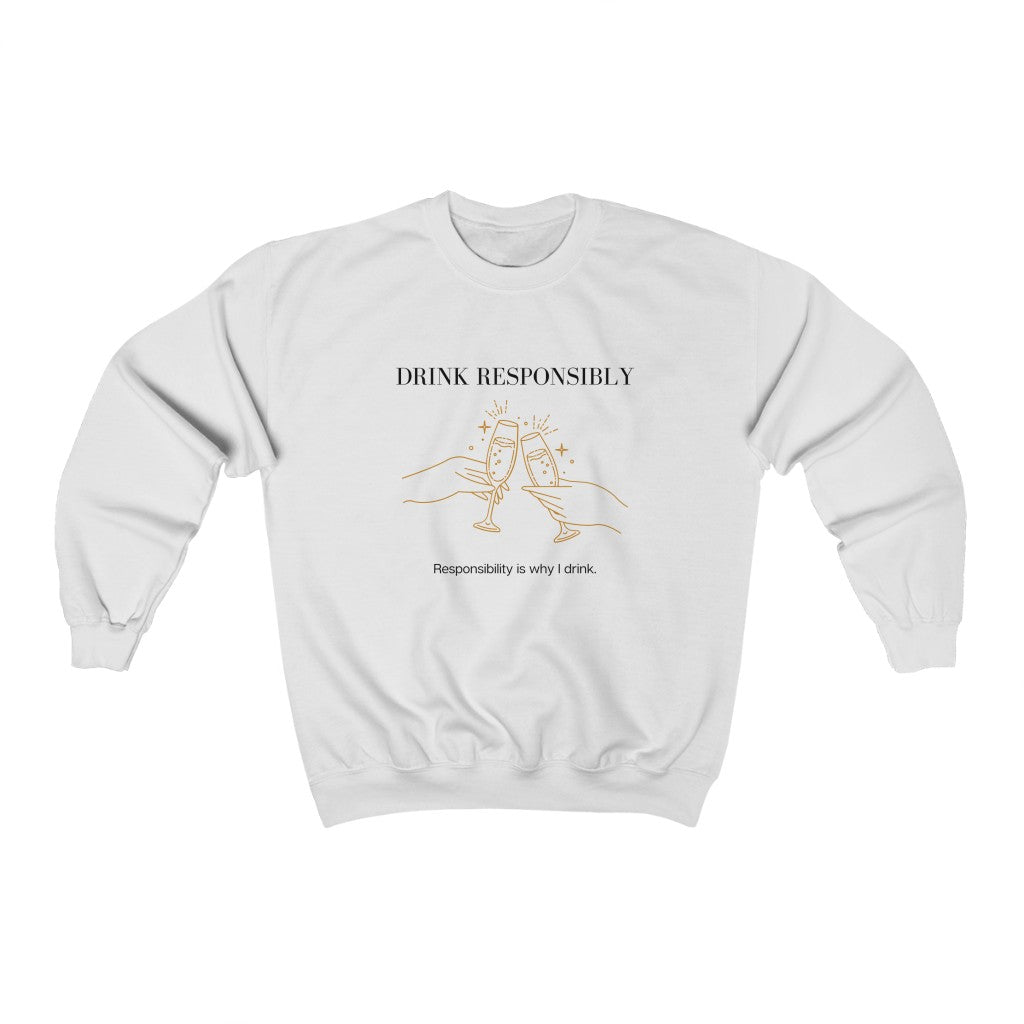 This is the ultimate adulting crewneck sweatshirt. With a champagne glass cheers design, this is not only stylish but hilarious. The more responsibility you have, the more you drink. That’s how it works right? Made with high quality cotton, this sweatshirt is a must have for your collection.