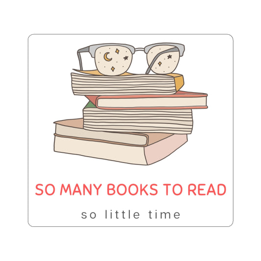 To all the book lovers out there, this sticker is for you! Inspired by bookworms everywhere, this sticker has a cute book design with the phrase “So Many Books To Read So Little Time”. Perfect for keeping track of your reading list! This is a great gift idea for your bookclub or anyone who is a reader.