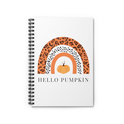 Hello Pumpkin Rainbow Spiral Notebook - Ruled Line