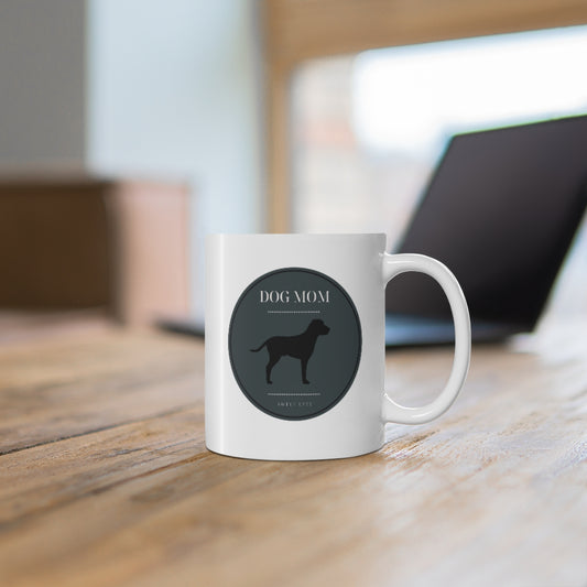 There is nothing better than a girl's best friend. This stylish dog mom mug has a preppy emblem with a dog. This mug is perfect to show off your love for your best friend. This mug is 11 oz, lead and BPA free, and microwave and dishwasher safe!