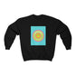 This bright fun colorful crewneck sweatshirt has a retro design with a sun wearing sunglasses.  With fun pops of color, this cute graphic sweatshirt is a unique piece to add to your collection.  Make people smile and show off your style and always remember you are living the sweet lyfe.