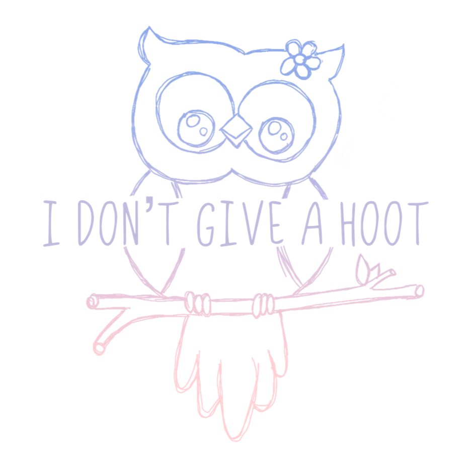 I Don't Give a Hoot! This funny sticker is a great way to show your personal sense of humor and your love for cute owls! Also makes a perfect gift for that punny friend in your life!