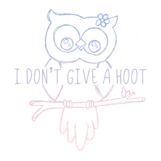 I Don't Give a Hoot! This funny sticker is a great way to show your personal sense of humor and your love for cute owls! Also makes a perfect gift for that punny friend in your life!