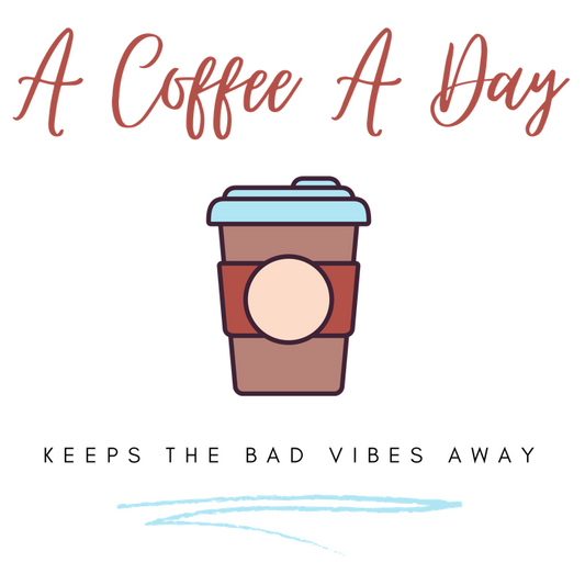 Keep the bad vibes away with a coffee (or two) a day. This funny coffee sticker shows off your love for caffeine. Designed for the girl who loves coffee and has great style. This sticker is perfect for your travel mug or laptop!