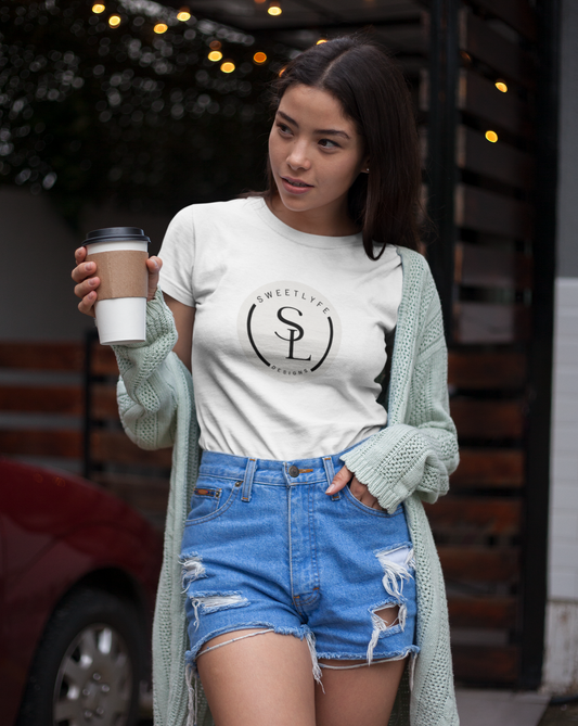 Welcome to the Sweet Lyfe, we are happy to see you here! This cotton t-shirt features our exclusive Sweet Lyfe design. Made with a super soft cotton, you can stay comfortable while showing off your new favorite brand.