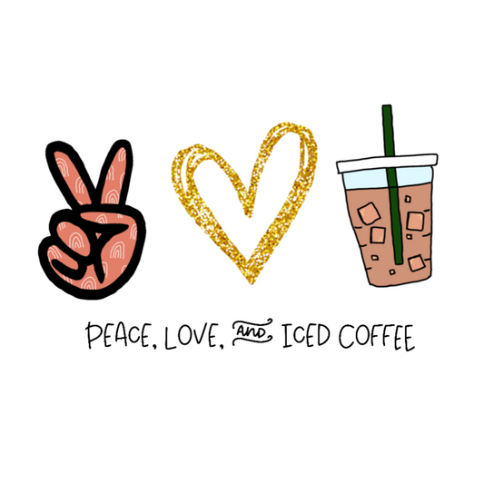 Peace, Love, and Iced Coffee... the only things that matter! This notebook is perfect for journaling in the coffee shop while you wait for your iced coffee, or making lists at home with your favorite iced coffee in hand. This journal makes the perfect gift for that iced coffee drinker in your life! This journal has 118 ruled line single pages for you to fill up!