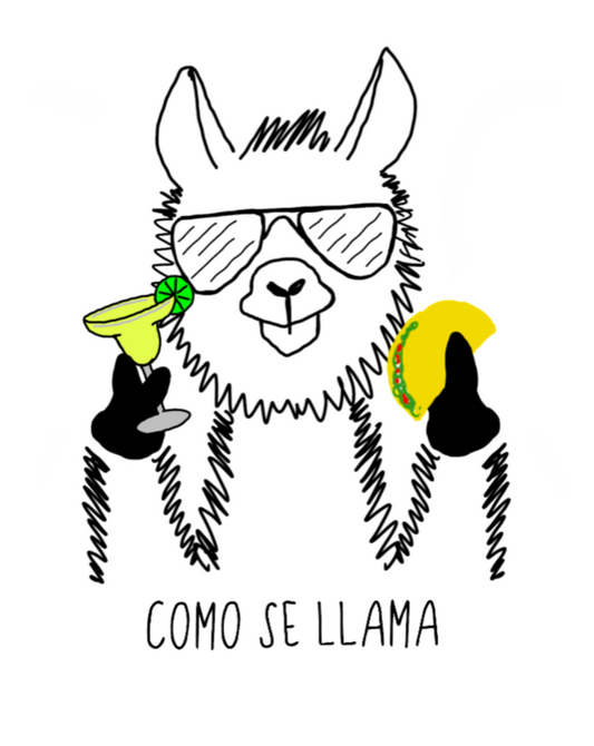 Coming Se Llama?! This funny hoodie sweatshirt put a fun and festive twist on the original Spanish saying. Show off your sense of humor and love for llamas with this funny hoodie. This llama rocking his taco, margarita, and cool sunglasses are the perfect gift for your Cinco de Mayo holiday, or just to wear around town!