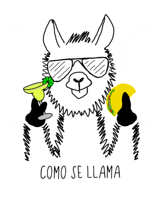 Coming Se Llama?! This funny crewneck sweatshirt puts a fun and festive twist on the original Spanish saying. Show off your sense of humor and love for llamas with this funny sweatshirt. This llama rocking his taco, margarita, and cool sunglasses are the perfect gift for your Cinco de Mayo holiday, or just to wear around town!