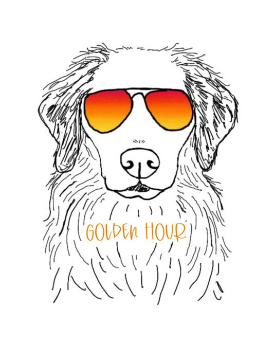 Happy Golden Hour! This cotton t-shirt is perfect for trying to catch that golden lighting with your golden retriever! Perfect gift for that golden lover in your life.