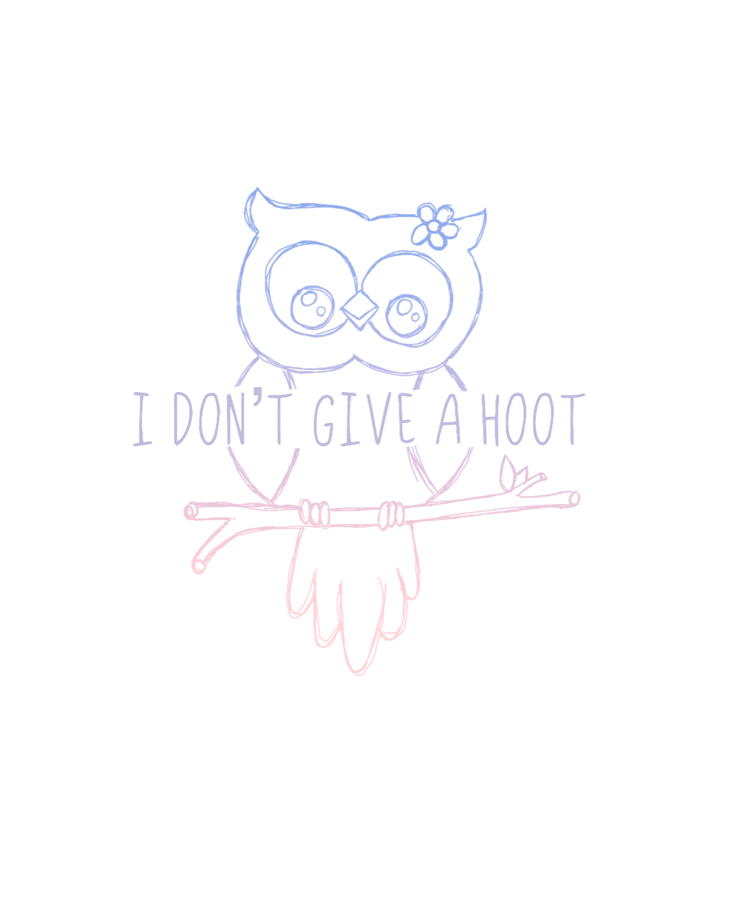 I Don't Give a Hoot! This funny hoodie sweatshirt is a great way to show your personal sense of humor and your love for cute owls! Also makes a perfect gift for that punny friend in your life!