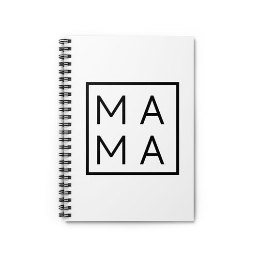 Mama Minimalist Square Spiral Notebook - Ruled Line