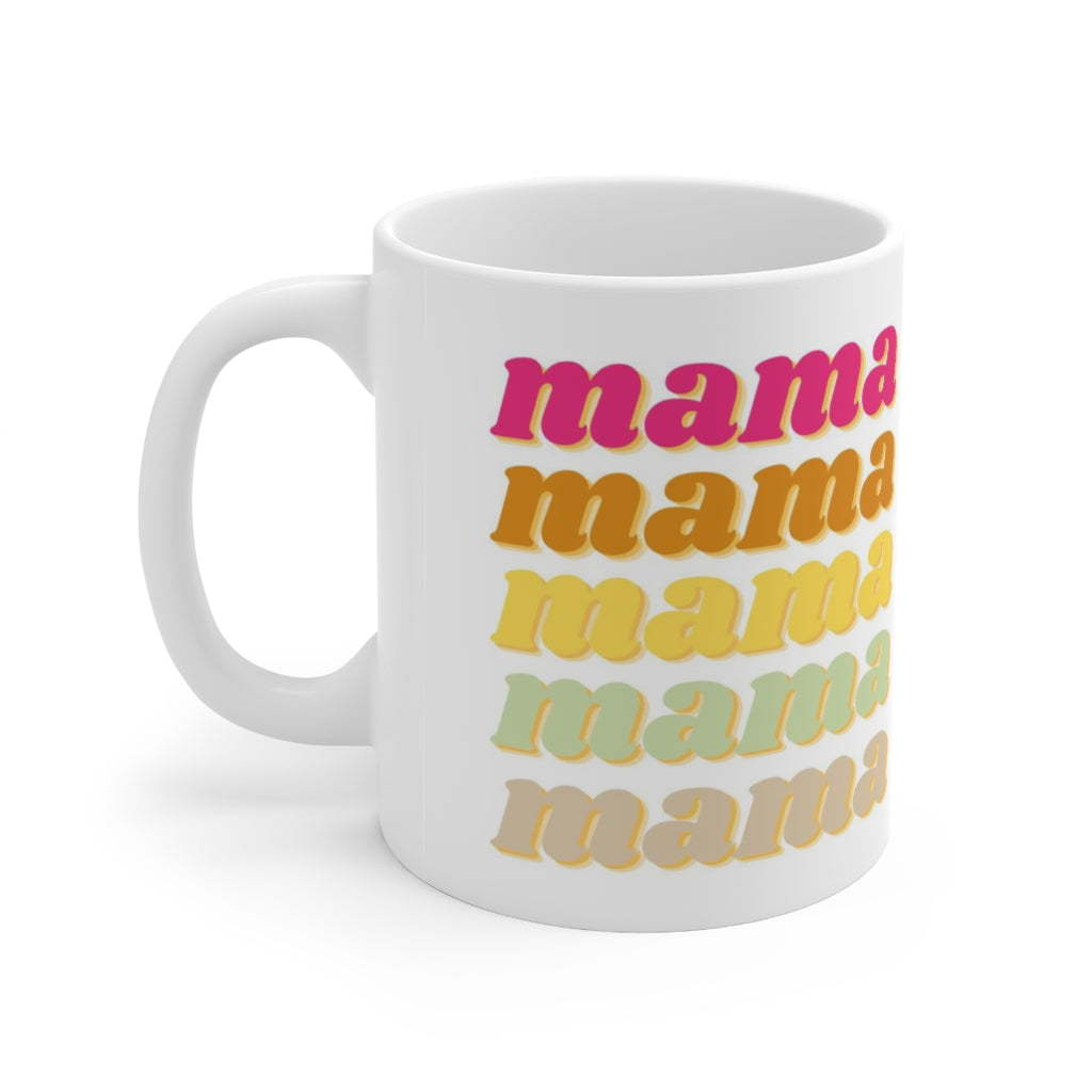 Mama Retro Layered Ceramic Mug 11oz