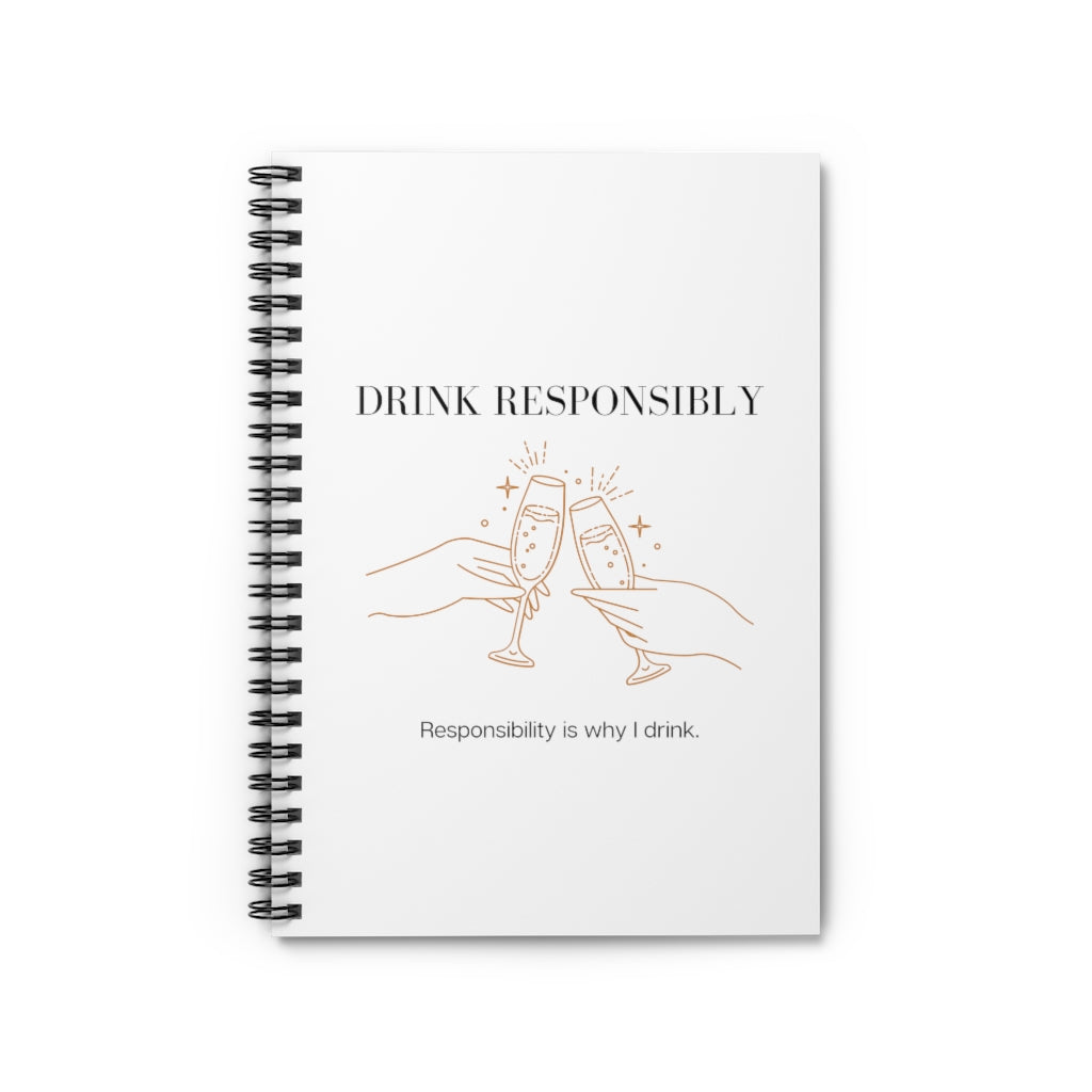 This is the ultimate adulting notebook. With a champagne glass cheers design, this is not only stylish but hilarious. The more responsibility you have, the more you drink. That’s how it works right? This journal has 118 ruled line single pages for you to fill up!