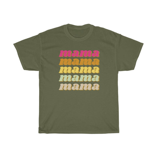 Mama Retro Layered Cotton T-shirt
