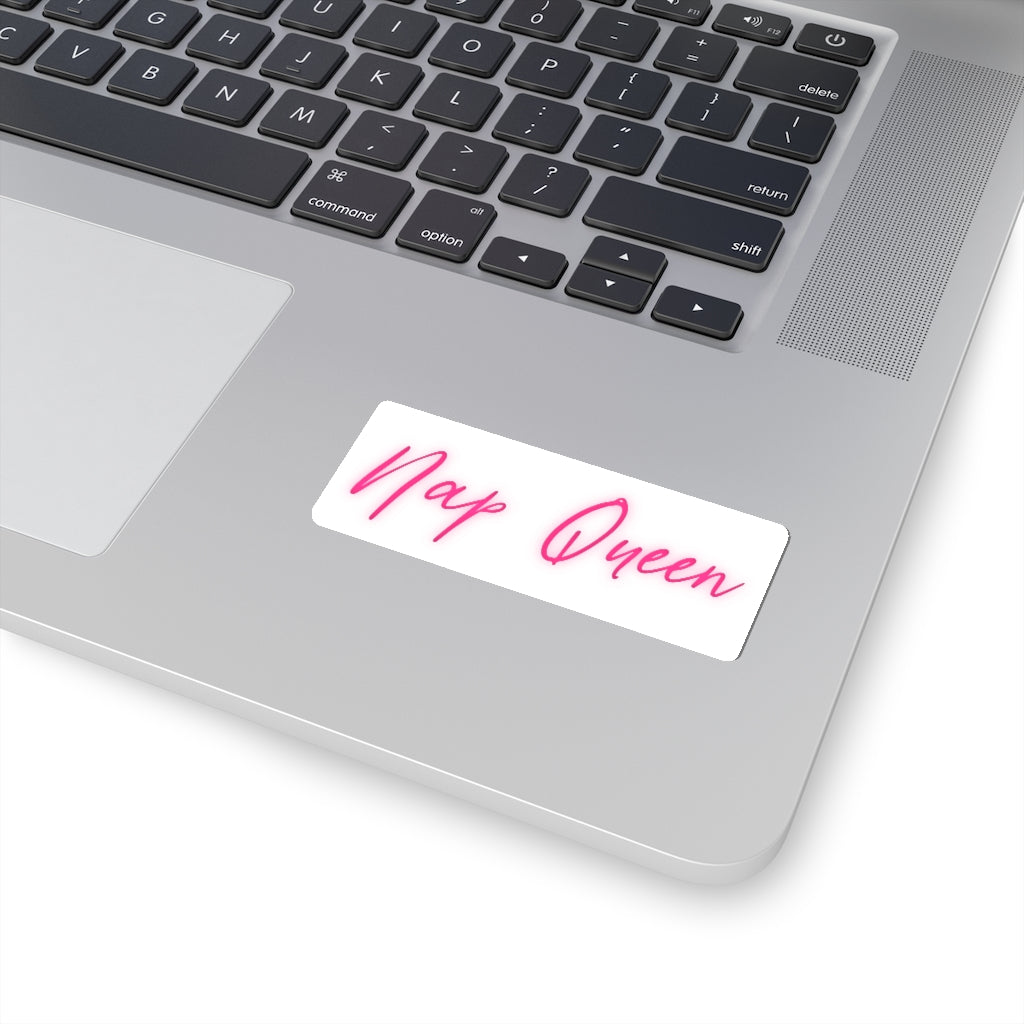 Nap Queen! This sticker is perfect for those cozy days when you can just cuddle up and take a nap! Or even if you just wish you could take a nap at all times! This is the perfect gift to give to that one person who is always napping!