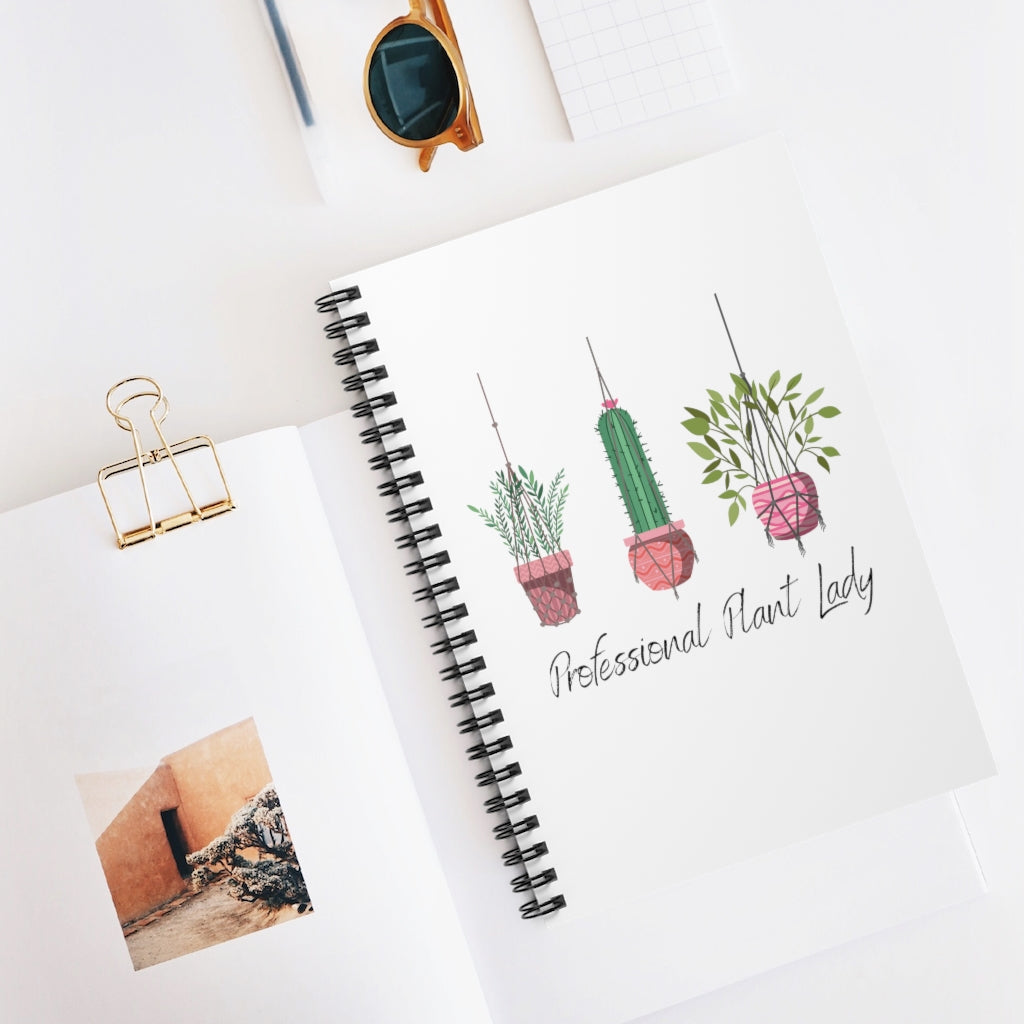 If you have kept your plants alive for more than a week, you are basically a professional.  This "Professional Plant Lady" notebook is both stylish and funny. Upgrade your style today with this cute plant lover journal.This journal has 118 ruled line single pages for you to fill up!