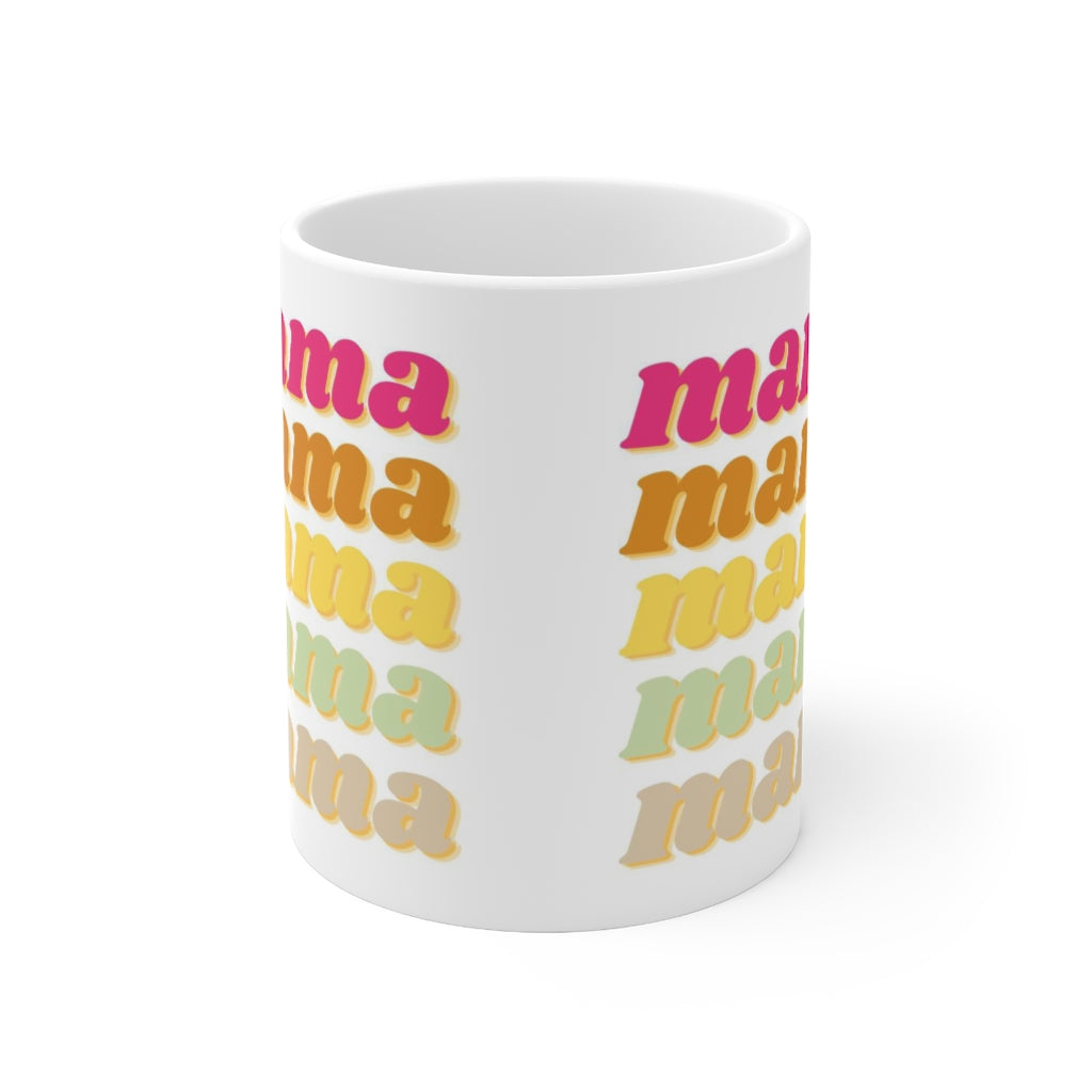 Mama Retro Layered Ceramic Mug 11oz