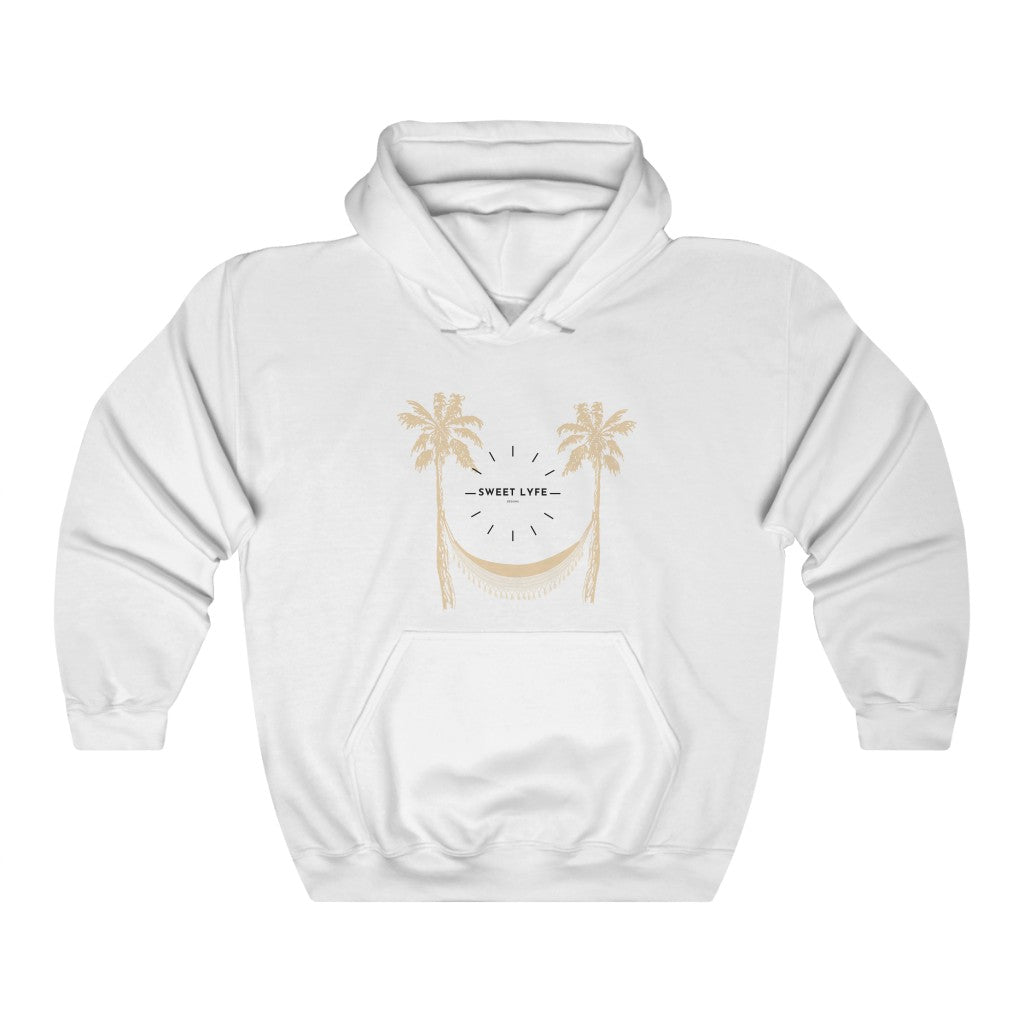 Tropical and dreamy. This Sweet Lyfe Hoodie was inspired by the beach. When you put this hoodie on, let it bring you to a beautiful tropical vacay with the sun on your face and the breeze in your hair. Designed with a super soft cotton blend, this hoodie is relaxation in itself. Shop our collection of graphic hoodies that are perfect for every occasion.