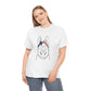 German Shepherd with American Flag Headband Cotton T-shirt