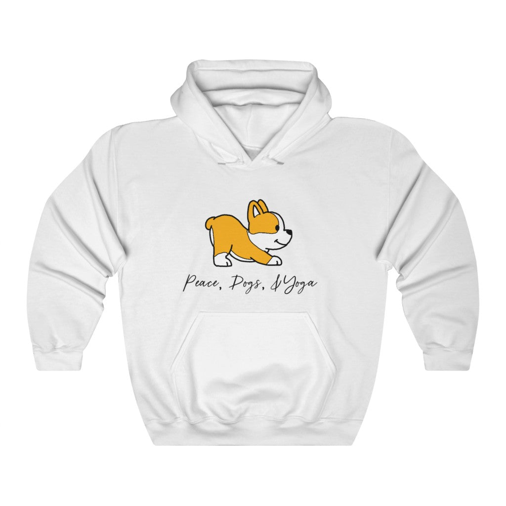 Peace, Dogs, and Yoga... the only things that matter! This cozy crewneck sweatshirt is perfect for those brisk morning walks to the yoga studio, or even for that daily stretch at home with your corgi pup! Great gift for the dog and yoga lovers in your life. Namaste!