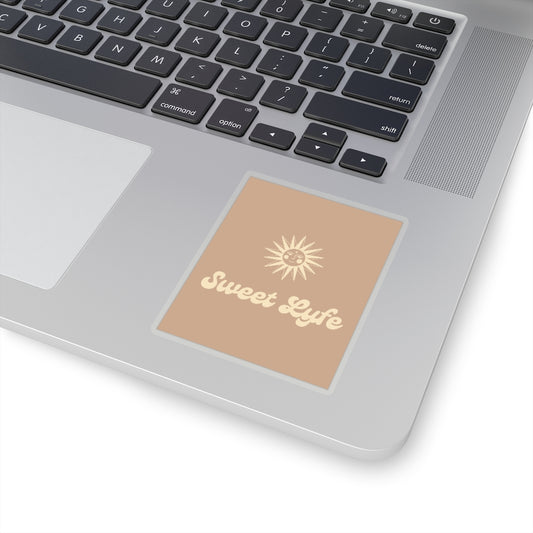 Wherever you go, always bring your own sunshine. This neutral sticker features a sunny design that includes our brand Sweet Lyfe. Upgrade your style and add this sticker to your laptop or waterbottle today!