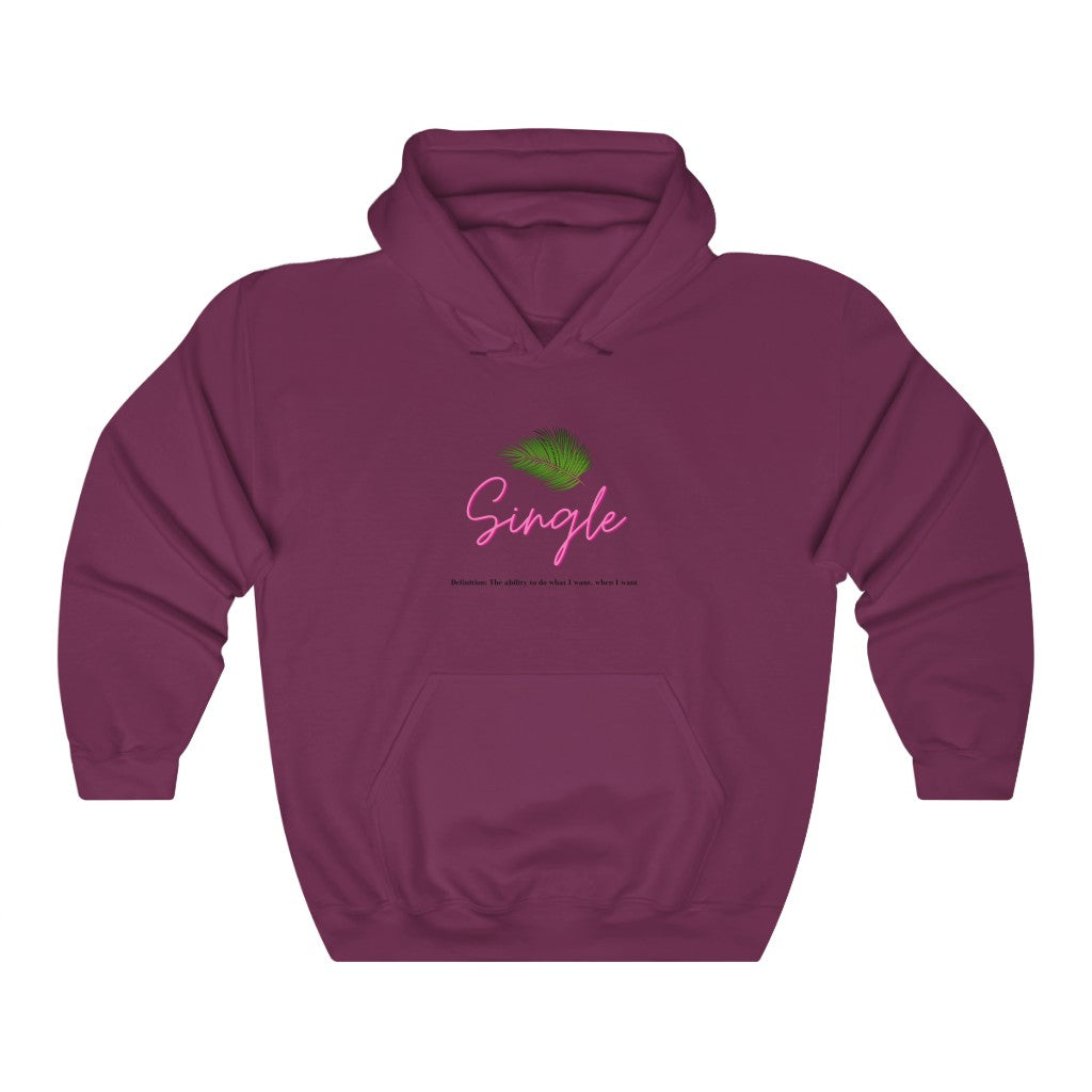 One of the best parts of being single is doing what you want, when you want.  This trendy hoodie features a palm leaf and the perfect definition of single.  Giving off all the Beverly Hills vibes, you will get all the compliments left and right, and hey, you might get a few dates out of it too (wink, wink!) Designed with a luxurious cotton, you will stay comfortable all day long.