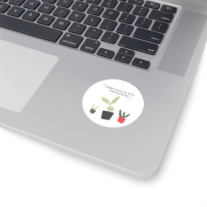 When all you want is a night in with your plants. This punny sticker is bright and fun and says, “Sorry I Have Plants This Weekend”. Great for introverts and all who just like alone time and self care. Add this stylish funny sticker to your collection today. 