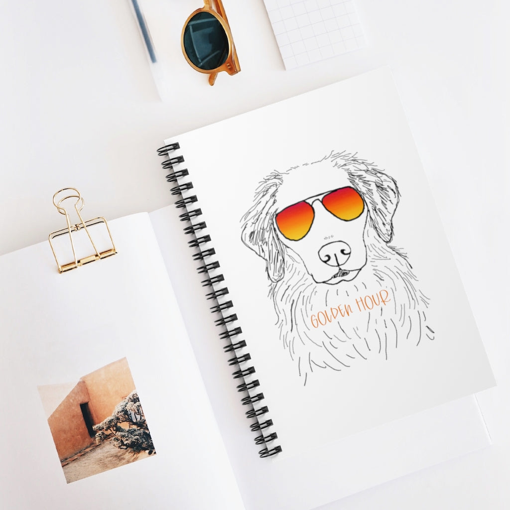 Happy Golden Hour! This notebook is perfect for planning trips to catch that golden lighting with your golden retriever! Perfect gift for that golden lover in your life. This journal has 118 ruled line single pages for you to fill up!