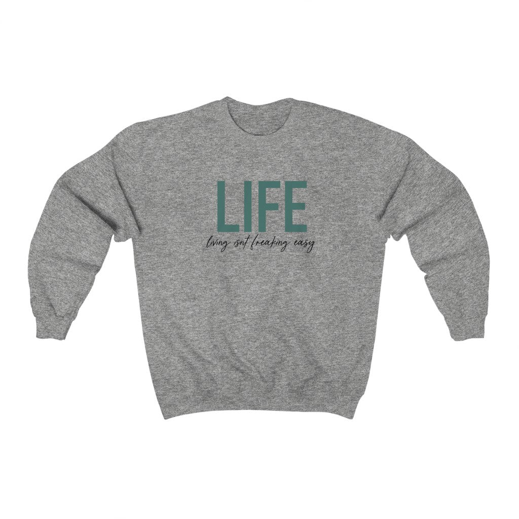 LIFE...Living isn't fricking easy! This funny crewneck sweatshirt is a great way to show your personal sense of humor! Also makes a perfect gift for that funny friend in your life!