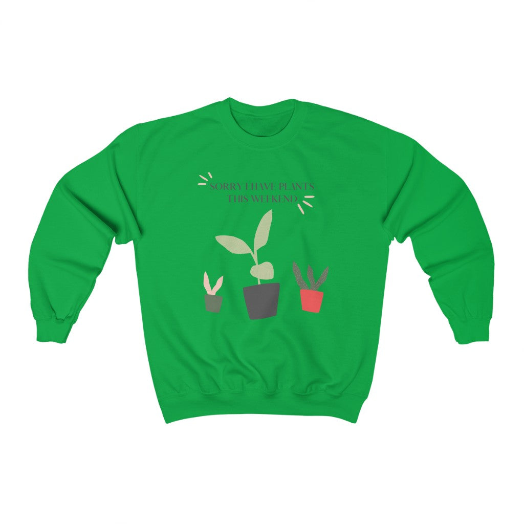 When all you want is a night in with your plants. This punny crewneck sweatshirt is bright and fun and says, “Sorry I Have Plants This Weekend”. Great for introverts and all who just like alone time and self care. Add this stylish funny piece to your collection today.