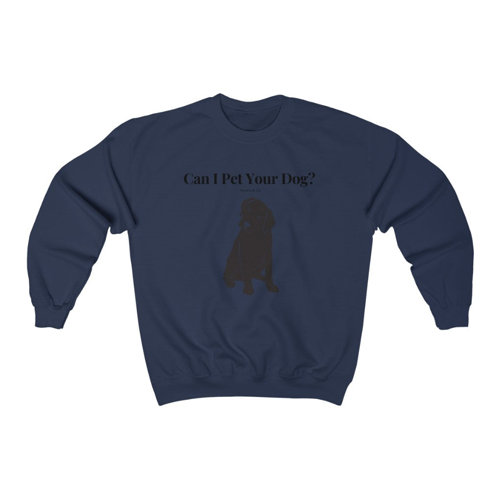 Every time you walk past a dog, your first thought is always “Can I Pet Your Dog?” This funny dog crewneck sweatshirt is perfect for all occasions and super cozy made with 100% cotton. So next time you walk past a cute pup, you won’t even have to say a word.