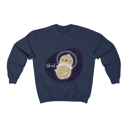 What do you get when you cross an astronaut and a peanut?... an Astronut! Show off your sense of humor in this funny, galactic, out of this world crewneck sweatshirt. Makes the perfect gift for your punny uncle or for your friend who can't stop making dad jokes!