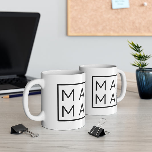 Mama Minimalist Square Ceramic Mug 11oz