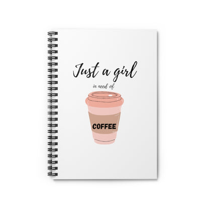 In Need of Coffee Spiral Notebook - Ruled Line