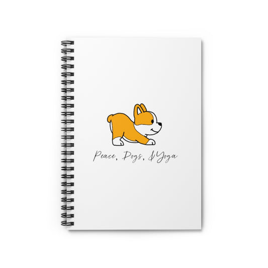 Peace, Dogs, and Yoga... the only things that matter! This notebook is perfect for planning those yoga classes, or for that daily stretch at home with your pup! Great gift for the dog adn yoga lovers in your life. Namaste! This journal has 118 ruled line single pages for you to fill up!