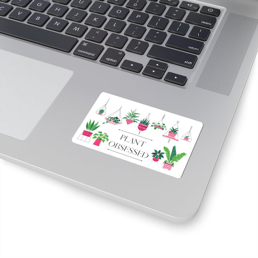 There is no such thing as too many plants. I mean, just one more right? This colorful sticker has beautiful hanging plants and the phrase “Plant Obsessed”. Treat yourself and show off your passion for plants with this sticker.