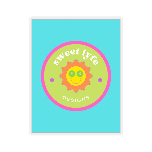 This bright fun colorful sticker has a retro design with a sun wearing sunglasses. With fun pops of color, this cute sticker is a unique piece to add to your collection. Make people smile and show off your style and always remember you are living the sweet lyfe.
