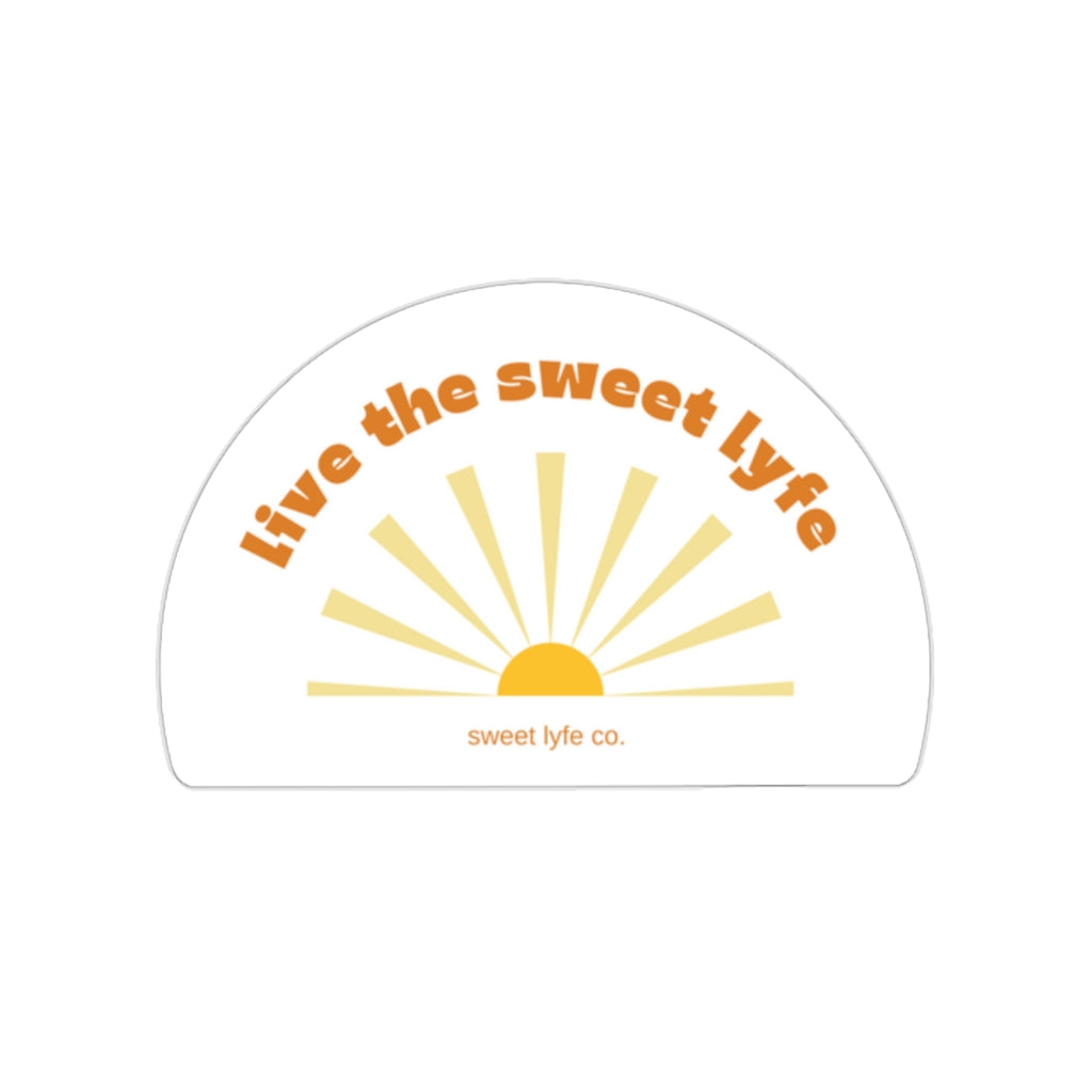 Sunshine is good for the mind, body, and soul.  Live the sunny sweet lyfe with this retro graphic sticker.  This sticker is perfect for your waterbottle for those sunny days at the park.  Step up your style and add this to your collection today.