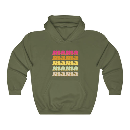 Mama Retro Layered Hoodie Sweatshirt
