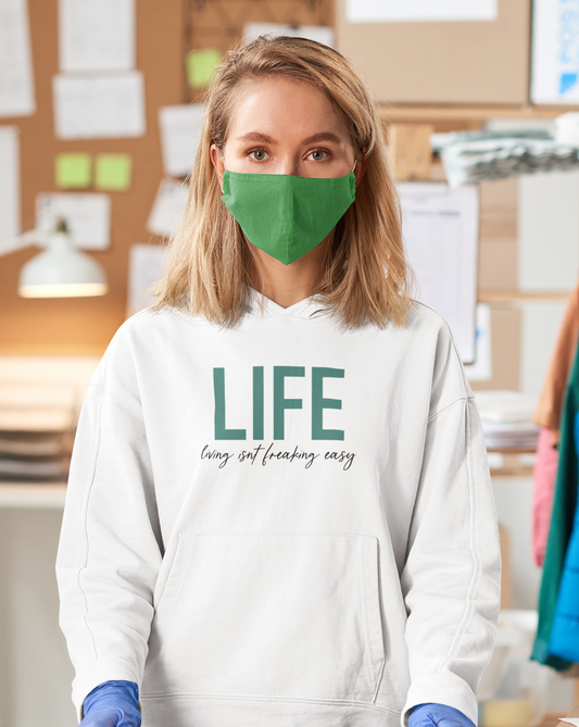 LIFE...Living isn't fricking easy! This funny hoodie sweatshirt is a great way to show your personal sense of humor! Also makes a perfect gift for that funny friend in your life!