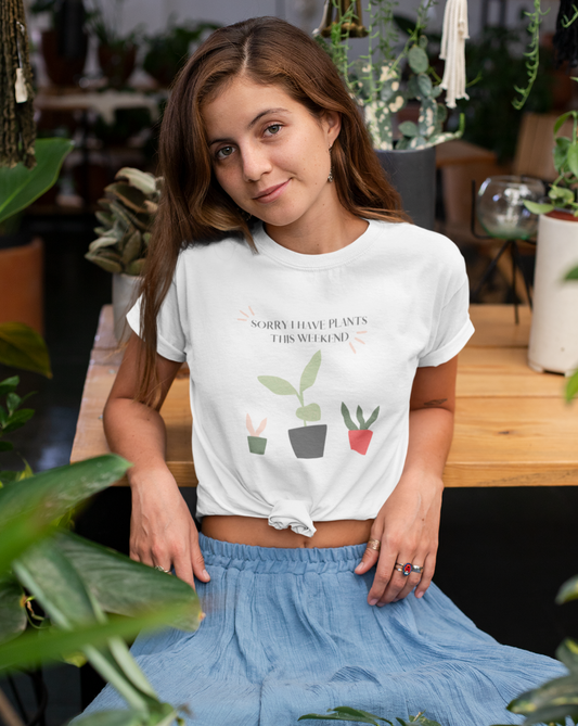 When all you want is a night in with your plants. This punny cotton t-shirt is bright and fun and says, “Sorry I Have Plants This Weekend”. Great for introverts and all who just like alone time and self care. Add this stylish funny piece to your collection today.