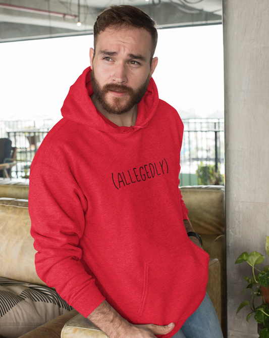 This hoodie sweatshirt is amazing... allegedly. This funny hoodie will show off your sense of humor or make a great gift for the jokester in your life.
