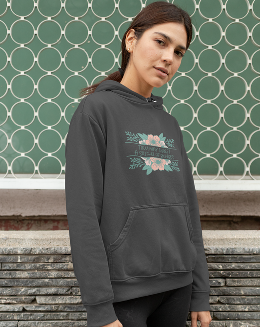 Thou may ingest a satchel of Richards. For those days when all you want to do is tell someone to eat a bag of d****, but need to be polite. This hoodie is a great way to get your point across in a not so vulgar manner. Stay classy and cozy at the same time in your new favorite hoodie!