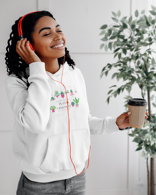 There is no such thing as too many plants. I mean, just one more right? This colorful crewneck sweatshirt has beautiful hanging plants and the phrase “Plant Obsessed”. Made with 100% cotton, this sweatshirt is both stylish and cozy. Treat yourself and show off your passion for plants with this piece.