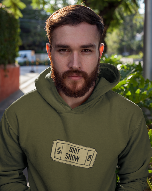 Shit Show...One ticket please! This funny hoodie sweatshirt is perfect for cozying up on those days when you feel like everything is falling apart and life is just a shit show. Cozy up in this hoodie and handle the day! Perfect for "those" people in your life ;)