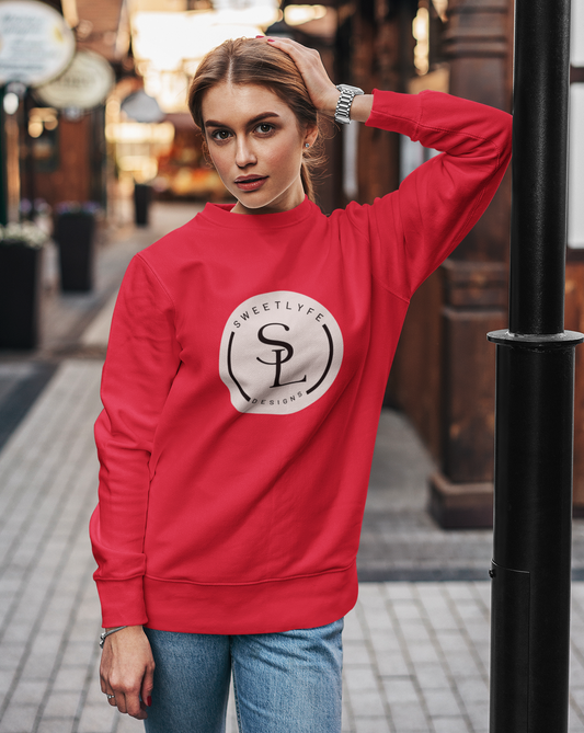 Welcome to the Sweet Lyfe, we are happy to see you here! This crewneck sweatshirt features our exclusive Sweet Lyfe design. Made with a super soft cotton, you can stay comfortable while showing off your new favorite brand.